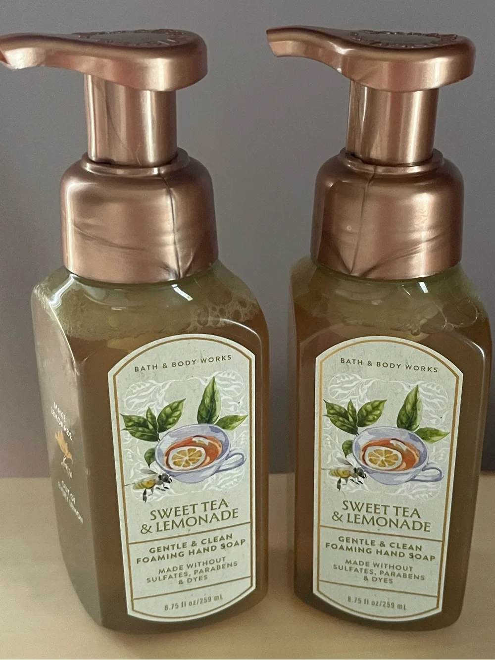 Two New Bath & Body Works Sweet Tea & Lemonade Foaming Hand Soaps